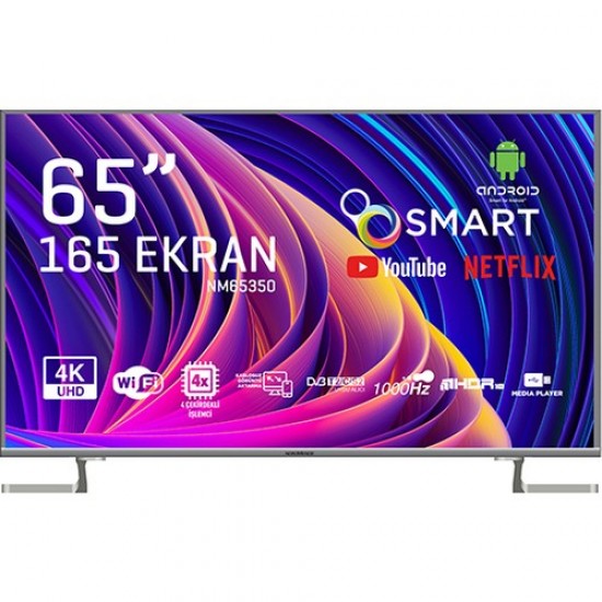 Nordmende NM65350 65" 165 Ekran Uydu Alıcılı 4K Ultra HD Android Smart LED TV (TEŞHİR ÜRÜNÜ) 2YIL GARANTİLİ ÜCRETSİZ TESLİMAT---4450TL--