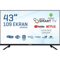 Onvo OV43F250 43" 109 Ekran Uydu Alıcılı Full HD Frameless Android LED TV (TEŞHİR ÜRÜNÜ) 2YIL GARANTİLİ ÜCRETSİZ TESLİMAT---2259TL--