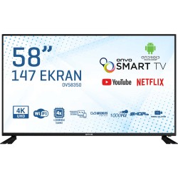 Onvo OV58350 58" 147 Ekran Uydu Alıcılı 4K Ultra HD Android LED TV (TEŞHİR ÜRÜNÜ) 2YIL GARANTİLİ ÜCRETSİZ TESLİMAT---3200TL--